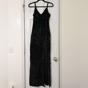 Simplee Black Sequin Dress
